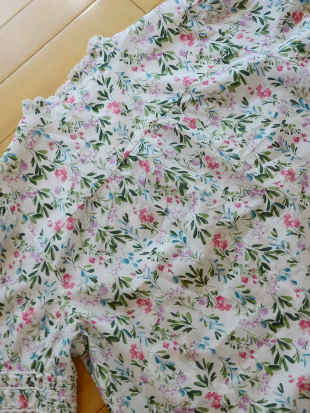J Crew Short-sleeve Floral Smocked Top Size XL NWT
